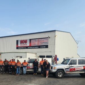 BDS mechanical repairs mechanics standing in front of the roma workshop