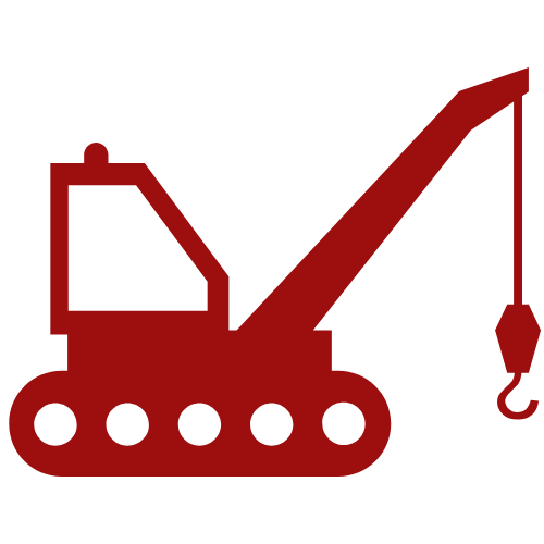 BDS Mechanical Repairs Red Truck/Excavator Crane Icon