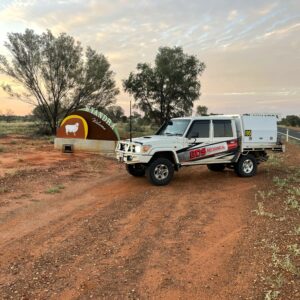 BDS Mechanical Repairs Cairns ute in front of the Wyandra sign