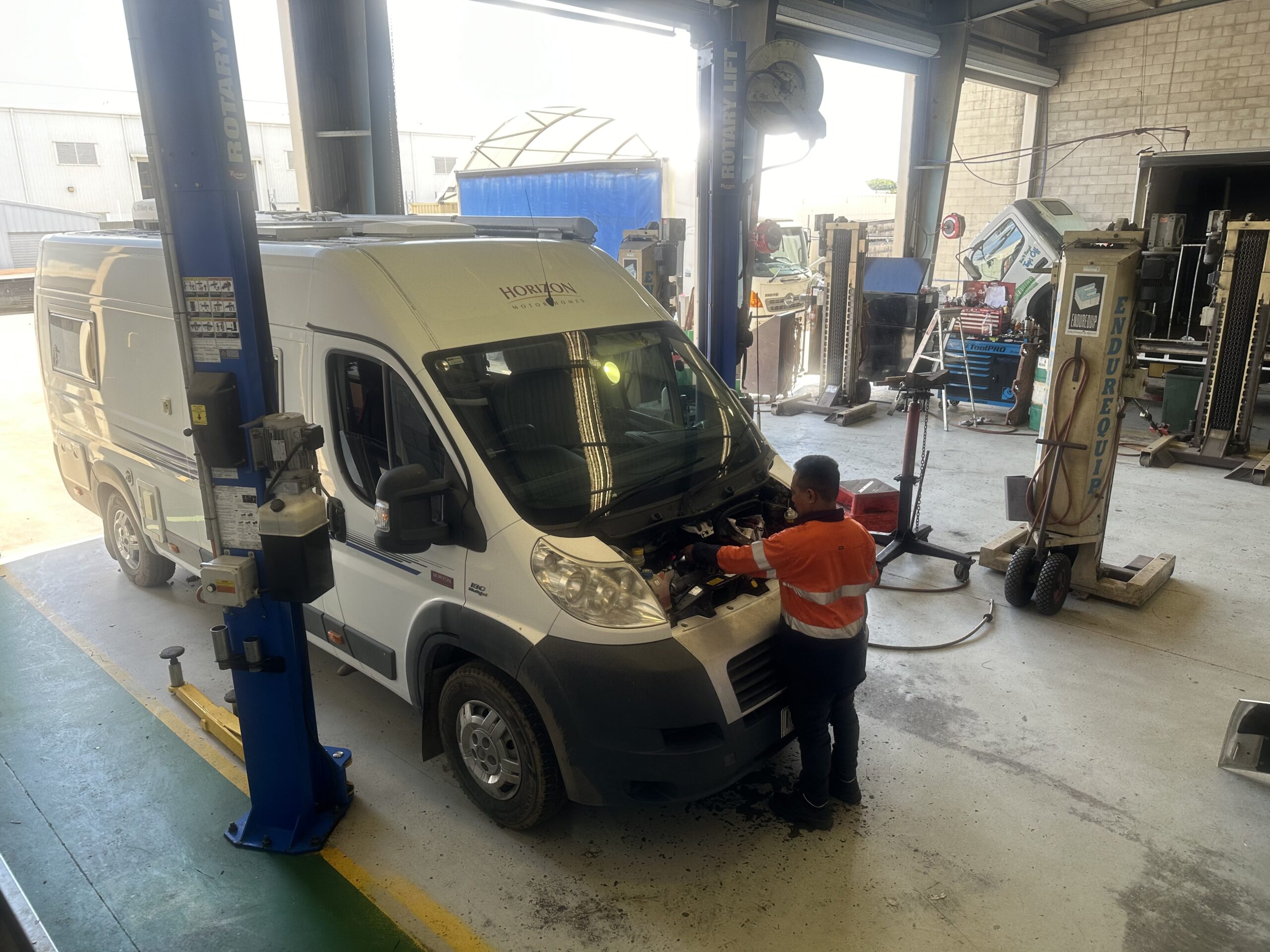 BDS Mechanical Repairs Mackay doing a service on a motorhome for an Injector Replacement
