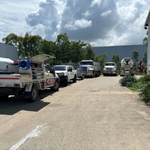 BDS Mechanical Repairs work utes and other large trucks outside the workshop