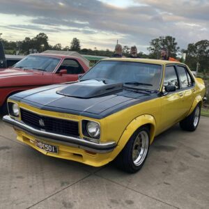 yellow retro car