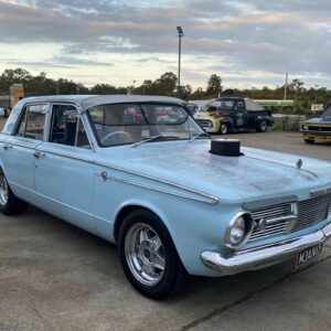 light blue retro car